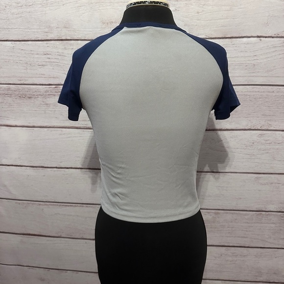 Papaya Navy and Gray Cropped Top Size Medium , Summer Tanks, Brooklyn Tank - Picture 2 of 6